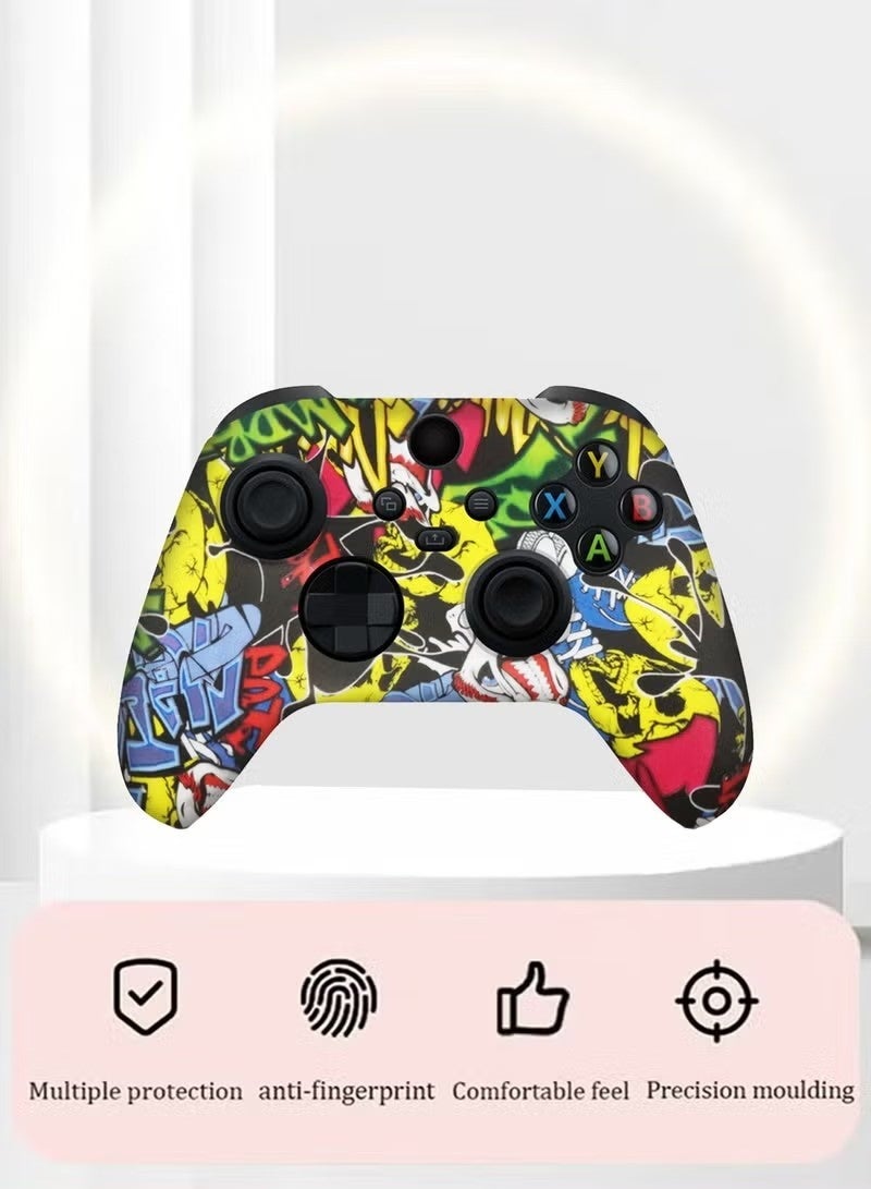 Soft Silicone Protective Case Cover for Xbox Series S/X Controller, Non-Slip No Interference Skin Protector Case Full Protection Cover for Xbox Series S/X Wireless Controller with 2 Thumb Grip Caps - Image 4
