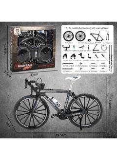 DIY Assembled Alloy Bicycle Model Special For 1: 8 Simulation Bicycle Disassembly And Assembly Model Ornaments-Color:Diy Assembled Model  Chinese Color Box