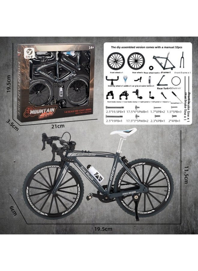 Generic - DIY Assembled Alloy Bicycle Model Special For 1: 8 Simulation Bicycle Disassembly And Assembly Model Ornaments-Color:Diy Assembled Model  Chinese Color Box - Image 1