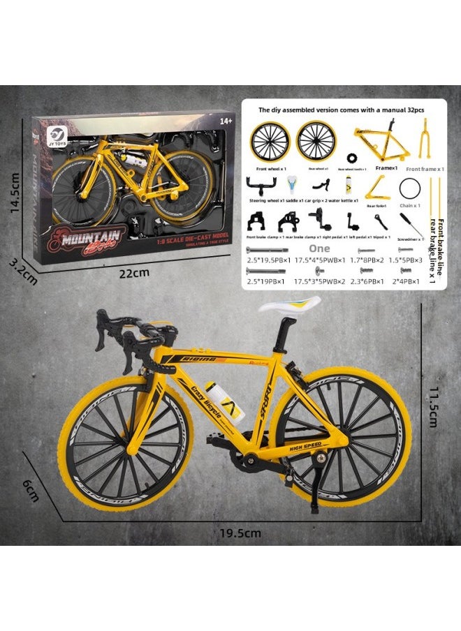 Generic - DIY Assembled Alloy Bicycle Model Special For 1: 8 Simulation Bicycle Disassembly And Assembly Model Ornaments-Color:Diy Assembled Model  Chinese Color Box - Image 1
