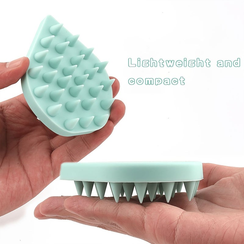 Blue Raindrop Shaped Shampoo Brush Massager For Head Massage Hair Care Dandruff Removal Cleaning Brush Large Bathroom Hair Brush For Women Home Use Manual Hair Detangling Cleansing Massage Tool 1pc - Image 2
