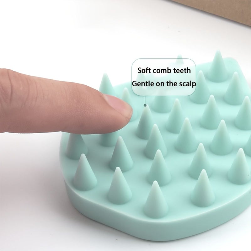 Blue Raindrop Shaped Shampoo Brush Massager For Head Massage Hair Care Dandruff Removal Cleaning Brush Large Bathroom Hair Brush For Women Home Use Manual Hair Detangling Cleansing Massage Tool 1pc - Image 4