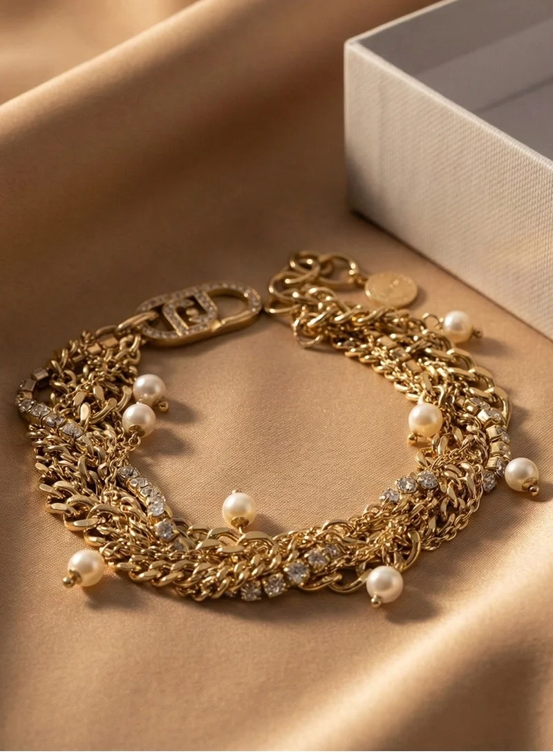 Liu Jo  Liu Jo Luxe Gold Bracelet for Women | Best Price UAE