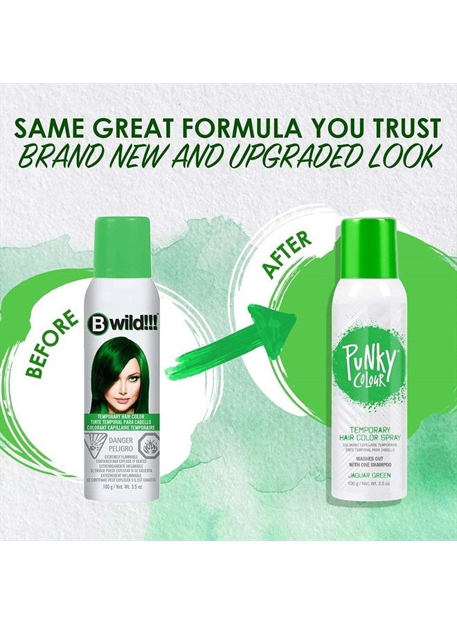 Punky رذاذ لون الشعر المؤقت، أخضر جاكوار، غير لزج، صبغة شعر غير ضارة، لون شعر فوري زاهي، 3.5 أونصة، عبوة واحدة - Image 2