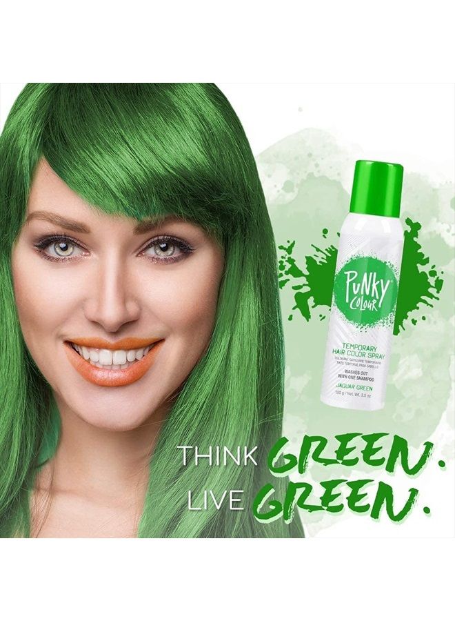 Punky رذاذ لون الشعر المؤقت، أخضر جاكوار، غير لزج، صبغة شعر غير ضارة، لون شعر فوري زاهي، 3.5 أونصة، عبوة واحدة - Image 3