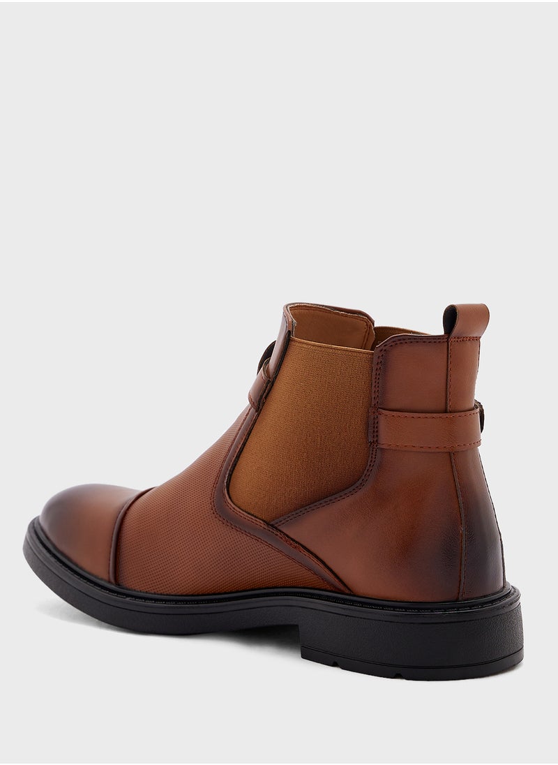 Robert Wood Strap Detail Formal Boots  - Image 3