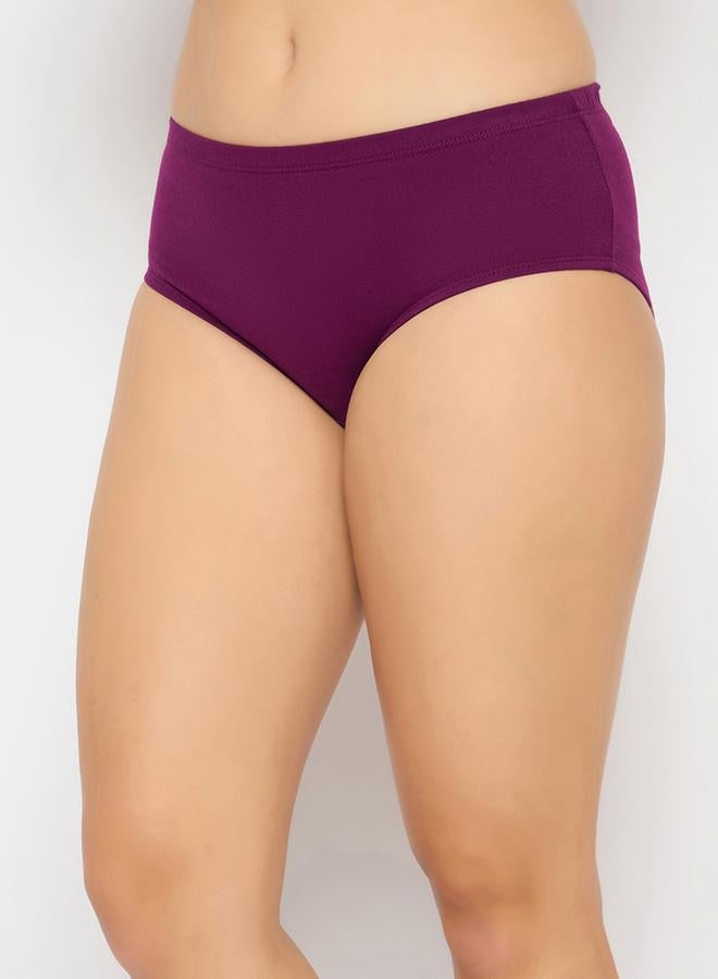 Clovia Pack of 3 - Solid Mid Rise Cotton Hipster Briefs with Inner Elastic - Image 4