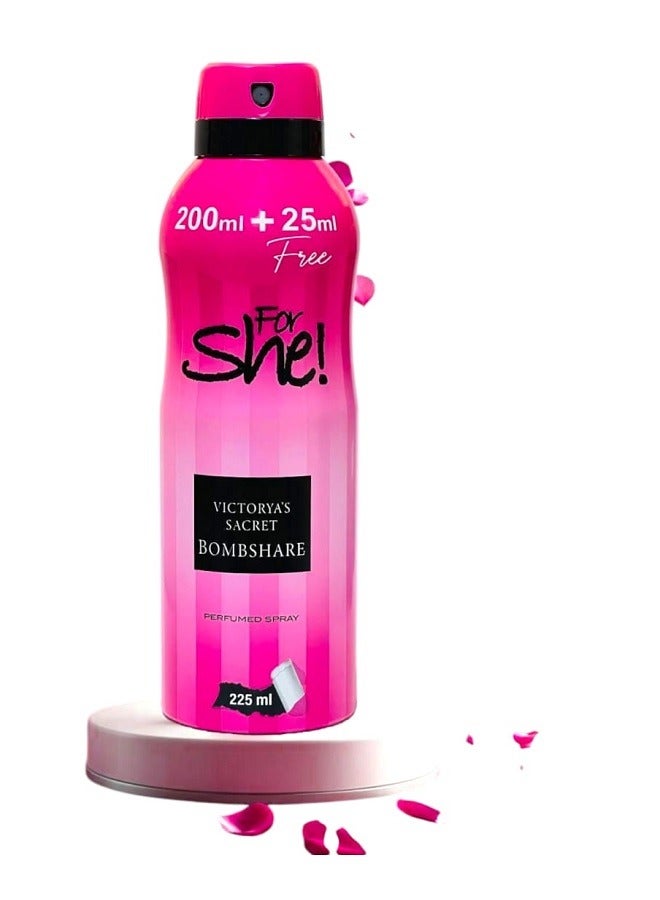 SHE perfumed spray bombshare 225ml