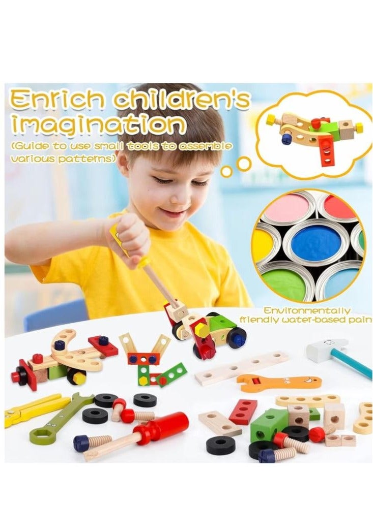 Children's Wooden Toy Tool Box, Wooden Tool, Tool Case Children with Wooden Box, Children's Toy  - Image 2