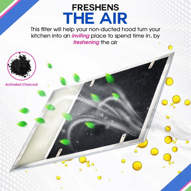 باجين مرشح الفحم لغطاء المطبخ 7.75 × 10.5 - يناسب Broan وNutone Bp58 لأغطية المطبخ من سلسلة 43000 - استبدال فلتر غطاء المطبخ Broan - مرشحات مروحة تهوية موقد الكربون تزيل روائح المطبخ (3 عبوات) - Image 4