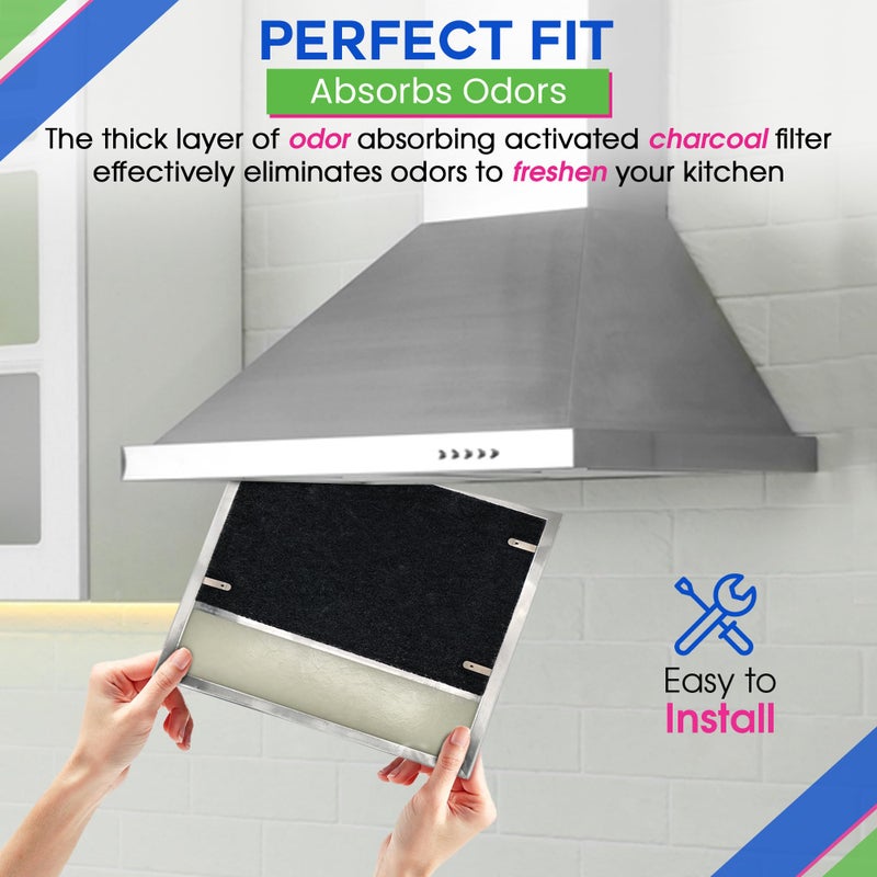 باجين مرشح الفحم لغطاء المطبخ 7.75 × 10.5 - يناسب Broan وNutone Bp58 لأغطية المطبخ من سلسلة 43000 - استبدال فلتر غطاء المطبخ Broan - مرشحات مروحة تهوية موقد الكربون تزيل روائح المطبخ (3 عبوات) - Image 5