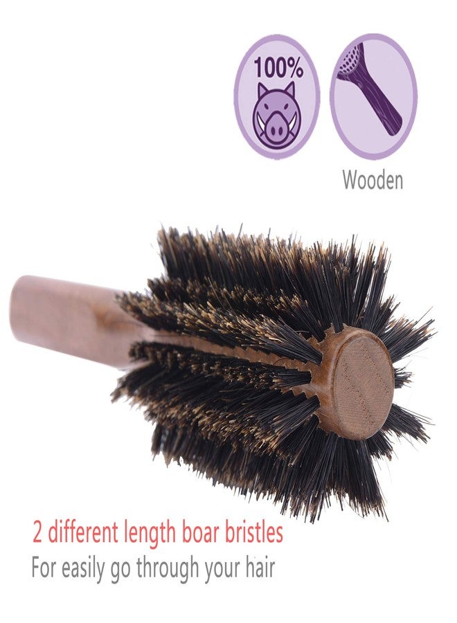 PERFEHAIR Boar Bristle Round Hair Brush for Blow Drying, 2 Inch, for Blowouts, Styling, Volumizing, Curling Short to Medium, Thin, Thick, Straight, Curly, Normal Hair - Image 3