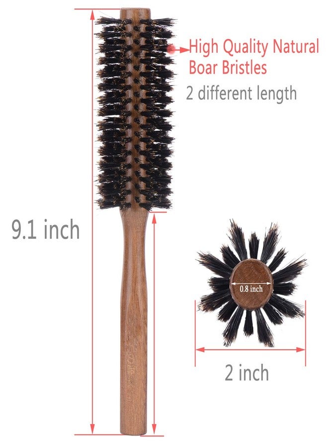 PERFEHAIR Boar Bristle Round Hair Brush for Blow Drying, 2 Inch, for Blowouts, Styling, Volumizing, Curling Short to Medium, Thin, Thick, Straight, Curly, Normal Hair - Image 2