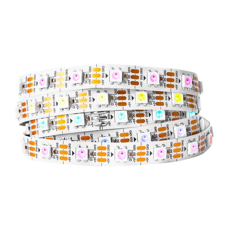 BTF-LIGHTING شريط LED قابل للتوجيه BTF-LIGHTING WS2812B IC RGB 5050SMD ذهب نقي 3.28 قدم 60LED 60بكسل/م مرن كامل الألوان IP30 DC5V لمشاريع تلوين DIY (بدون محول أو وحدة تحكم) - Image 1