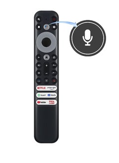 ICS Voice Remote Control Compatible For TCL 8K QLED 4 Series 4k UHD LED Smart Android Televisions with Netflix YouTube Guard Media Prime Video TCL Channel Apps Black  - Image 2