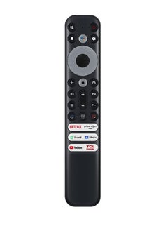 ICS Voice Remote Control Compatible For TCL 8K QLED 4 Series 4k UHD LED Smart Android Televisions with Netflix YouTube Guard Media Prime Video TCL Channel Apps Black  - Image 4