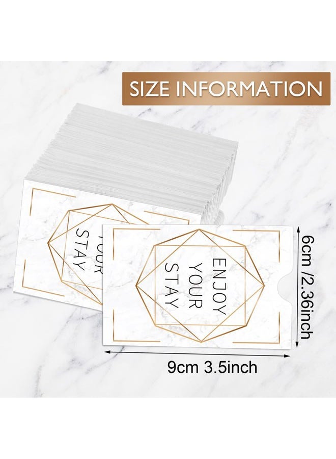 Geyee 500 Pcs Hotel Key Card Envelope Key Card Holder Sleeves Keycard Envelope Sleeve Enjoy Your Stay Key Cover for Hotel, 2.4 x 3.5 Inch (Delicate Style) - Image 2