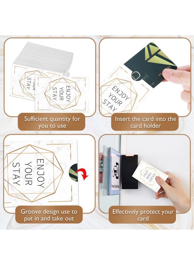 Geyee 500 Pcs Hotel Key Card Envelope Key Card Holder Sleeves Keycard Envelope Sleeve Enjoy Your Stay Key Cover for Hotel, 2.4 x 3.5 Inch (Delicate Style) - Image 3