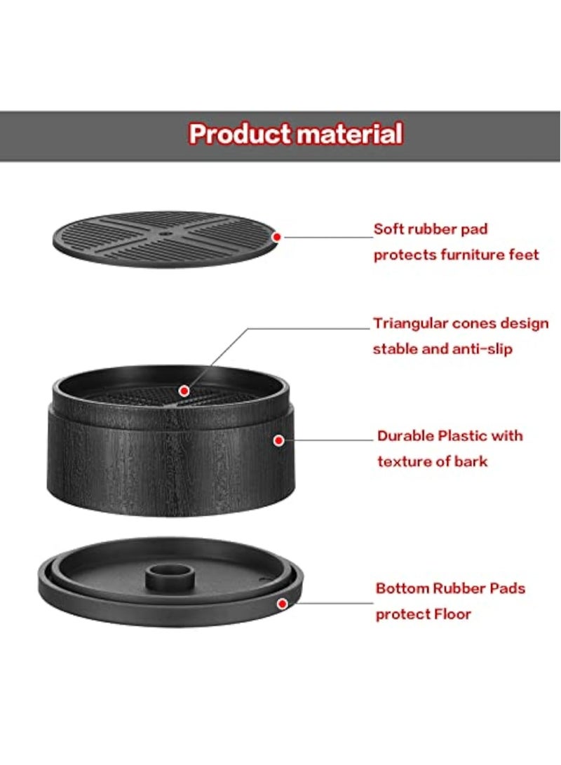 Barakah 8PCS Adjustable Furniture Risers, Heavy Duty Stackable Bed Risers, Bed Lifts with Rubber Pads, 1.5" 3" 4.5" 6" Lift Height Space, Furniture Lift Pads for Bed Furniture Frame, Couch, Sofa, Bookshelf - Image 2