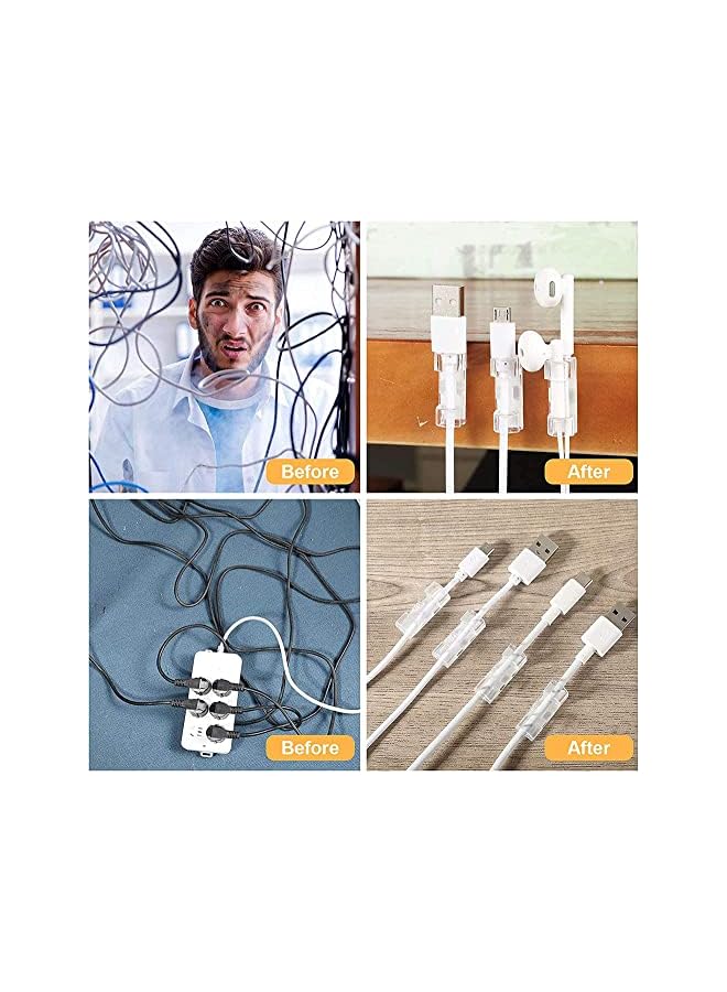 PYLCO SMART Adhesive Cable Clips,Wire Clips,Car Cable Organizer,Cable Holder,Cable Wire Management,Cable Holder for Car,Office,Home (Big Size Transparent - 48-Packs) - Image 5