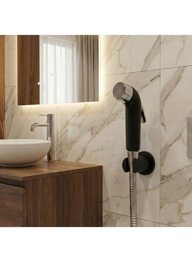 Bold Nero No Leak Shattaf Handheld Bidet Sprayer for Toilet – Ergonomic Trigger, Adjustable Water Pressure, Easy DIY Install, Bathroom Hygiene Spray for Home, Eco Friendly, Black - Image 2