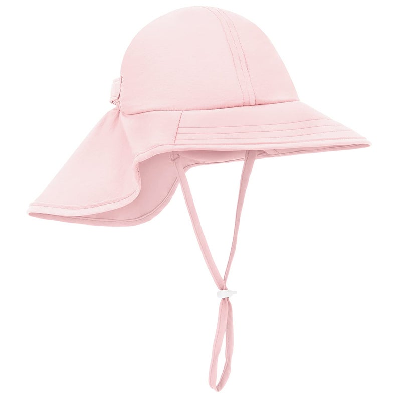 Zelda Matilda Baby and Toddler Sun Hat - UPF 50+ Kids Boy & Girl Summer Swim Pool & Beach Hat Light Pink - Image 1