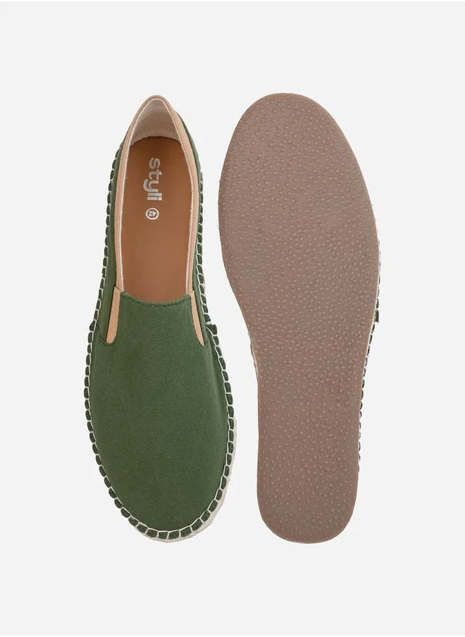 ستايلي Canvas Slip On Espadrilles