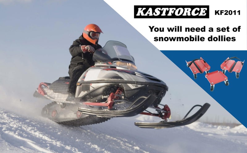 KASTFORCE مجموعة دوللي كاستفورس للزلاجات الثلجية، أقصى قدرة تحمل 1500 رطل، مزودة بأحزمة شديدة التحمل لتثبيتها بإحكام على الزلاجات Kf2011 - Image 5