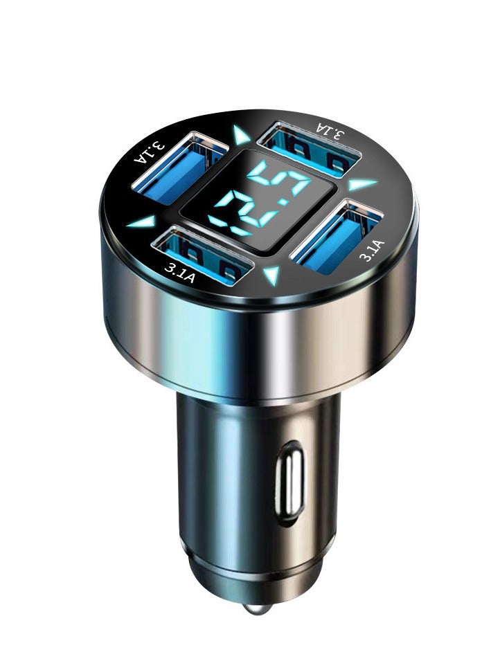 شيانغ مي شاحن سيارة 66 وات شحن فائق السرعة مع USB C&QC 3.0 (مقياس الفولتية وأضواء LED) شحن سريع عالمي لمقبس ولاعة السيارة 12-24 فولت، متوافق مع iPhone 14 13، S22، iPad - Image 1