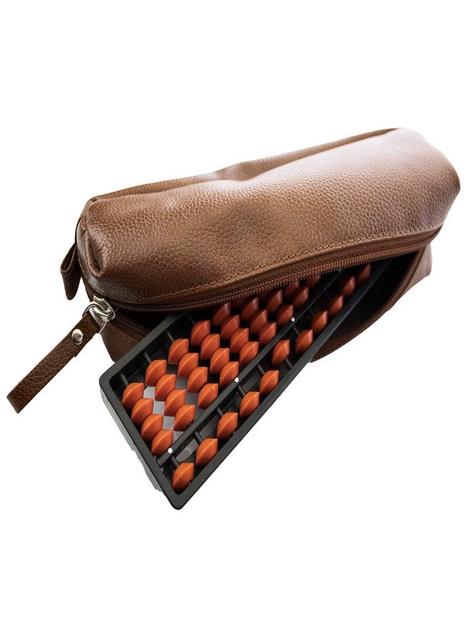 Spillbox مجموعة أدوات تعليم الرياضيات للأطفال Spillbox Abacus 13 Rod Brown مع حقيبة مربعة - (بني فاتح) - Image 2