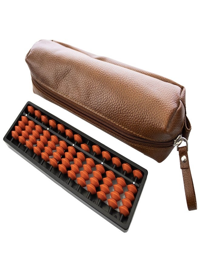 Spillbox مجموعة أدوات تعليم الرياضيات للأطفال Spillbox Abacus 13 Rod Brown مع حقيبة مربعة - (بني فاتح) - Image 4