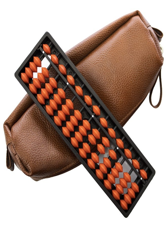Spillbox مجموعة أدوات تعليم الرياضيات للأطفال Spillbox Abacus 13 Rod Brown مع حقيبة مربعة - (بني فاتح) - Image 3