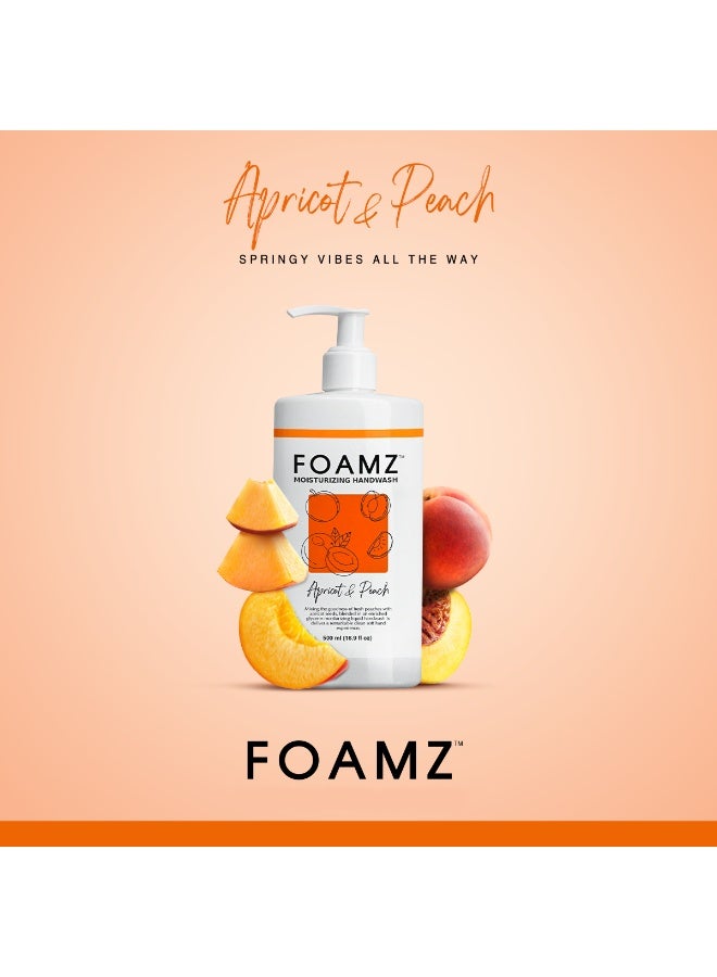 FOAMZ Liquid Hand Wash With Apricot and Peach Scents 500 ml - Image 3