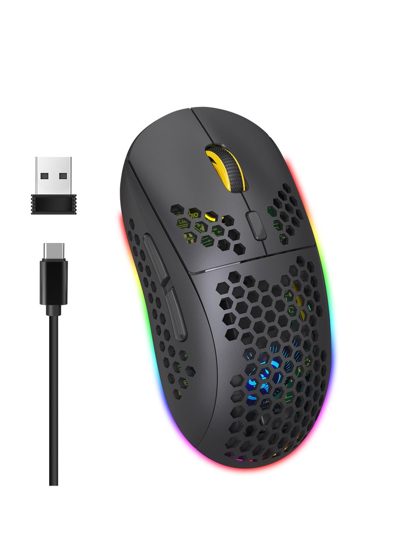 Wireless Bluetooth Gaming Mouse Rgb Lighting Mouse with 4 Adjustable DPI for Desktop Laptop Black - pzsku/ZD40AE94A586F54E82D25Z/45/_/1704336202/986c5272-36b5-45ae-bd61-aa0fa55cf645