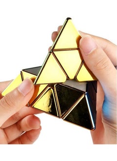 D ETERNAL D ETERNAL Magnity Magnetic pyraminx Metallic Mirror Reflective Stickerless Pyramid Speed Cube Metallic pyraminx Mminx,Kid  - Image 4