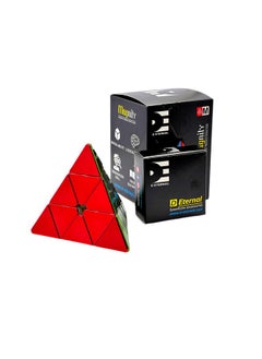 D ETERNAL D ETERNAL Magnity Magnetic pyraminx Metallic Mirror Reflective Stickerless Pyramid Speed Cube Metallic pyraminx Mminx,Kid  - Image 2