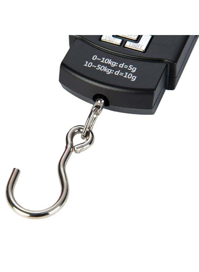 Generic Showway Portable Luggage Scale Digital Electronic Weighs up to 50kg Black Hyndour Kilogram  - Image 3