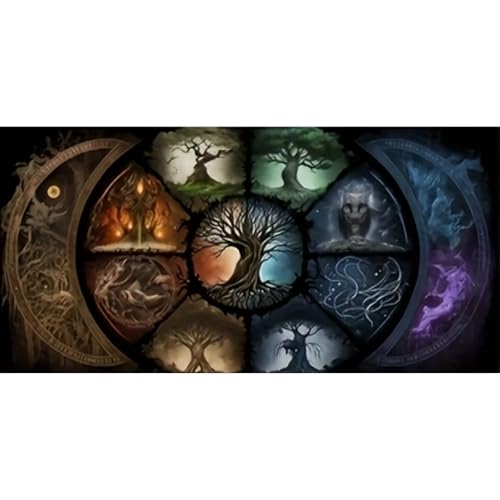 KTHOFCY 5D DIY Diamond Painting Kits for Adults Tree of Life Abstract Tree Full Drill Embroidery Cross Stitch Crystal Rhinestone Paintings Pictures Arts Wall Decor Painting Dots Kits 157X275inch - Image 1