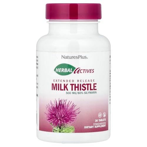 NaturesPlus Herbal Actives Milk Thistle Extended Release 30 Tablets NonGMO Vegetarian Gluten Free 30 Servings - Image 2