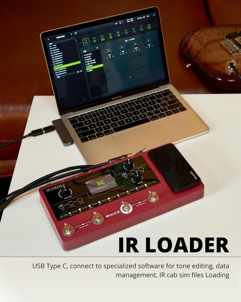 MOOER GE150 Pro Li Guitar Amp Modelling Multi Effects Pedal with Built-in Battery - Image 5
