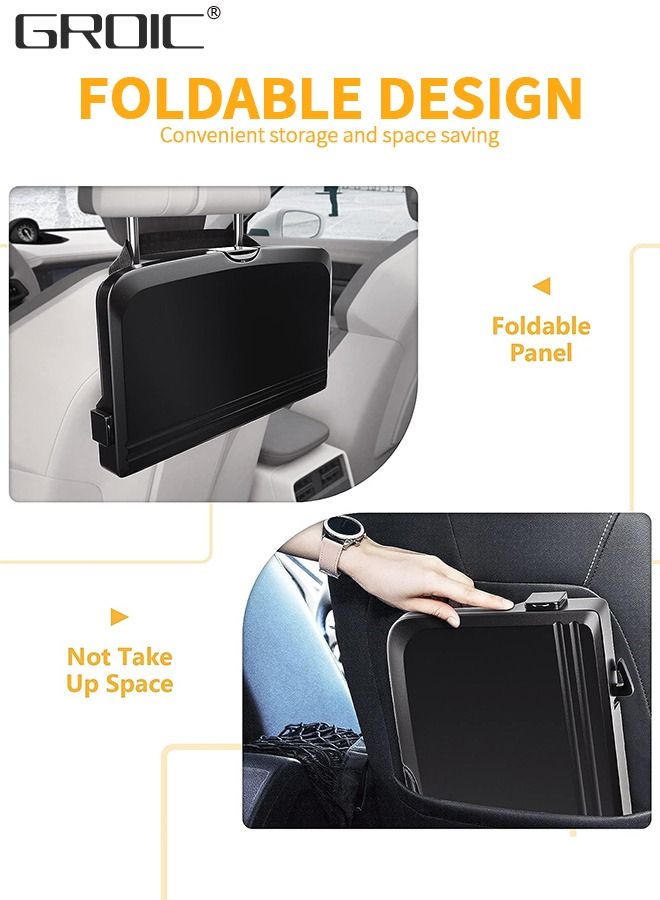 GROIC Multi-Functional Portable Foldable Car Seat Tray Desk,Black Portable Car Vehicle Back Seat Tray Table for Food, Meal, Car-mounted Back Seat Dining Table - Image 4