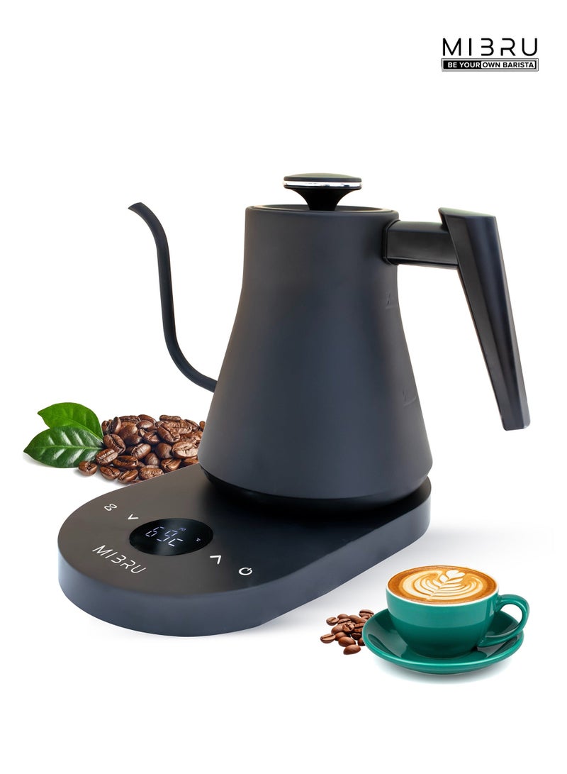 MIBRU Electric Gooseneck Kettle 800ML 1000W Water Kettle for Pour-over Coffee & Tea, 304 Stainless Steel Coffee and Tea Pot, Constant Temperature Coffee Kettle - Image 1