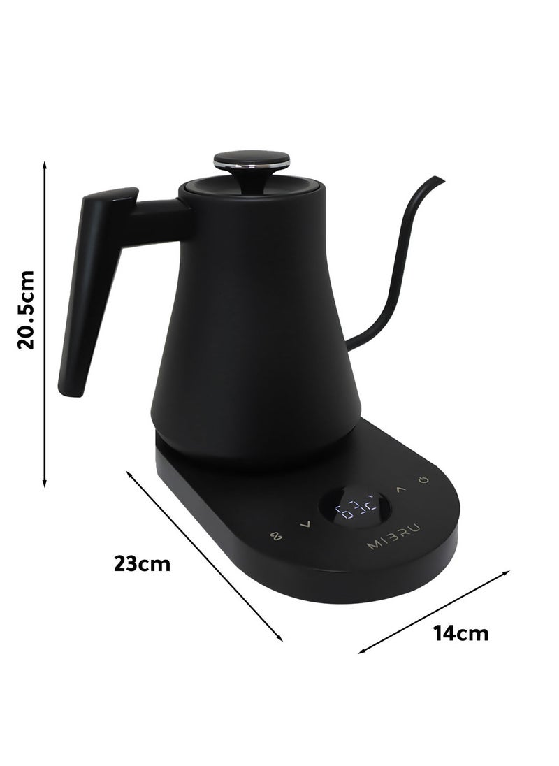 Electric Gooseneck Kettle 800ML 1000W Water Kettle for Pour-over Coffee & Tea, 304 Stainless Steel Coffee and Tea Pot, Constant Temperature Coffee Kettle