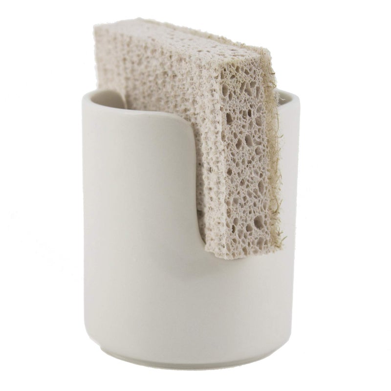 scarlettwares scarlettwares Ceramic Dish Sponge Holder for Kitchen Sink Dishwasher Safe Farmhouse Elegant Cute Sturdy 