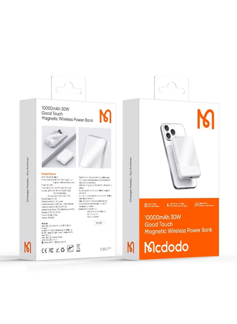 Mcdodo MC-593 30W Good Touch Magnetic Wireless Charging 10000MAH Power Bank - Image 1