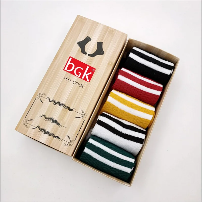 Bgk Unisex 5-Piece Hoop College Socks Boxed
