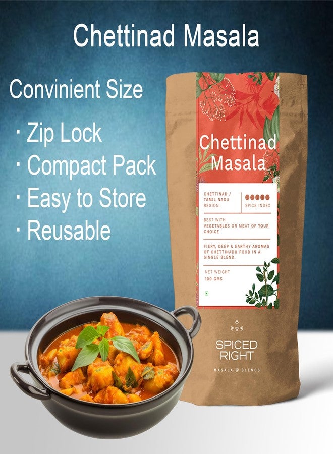 Spiced Right Chettinad Masala 200 g - South Indian Blend for Chicken Mutton Fish Prawns| No Preservatives or Artificial Colors | Authentic Hot Masala Spice Powder for Biryanis Curries & Gravies - Image 4