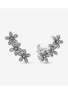 PANDORA Daisy silver stud earrings with clear cubic zirconia  - Image 1