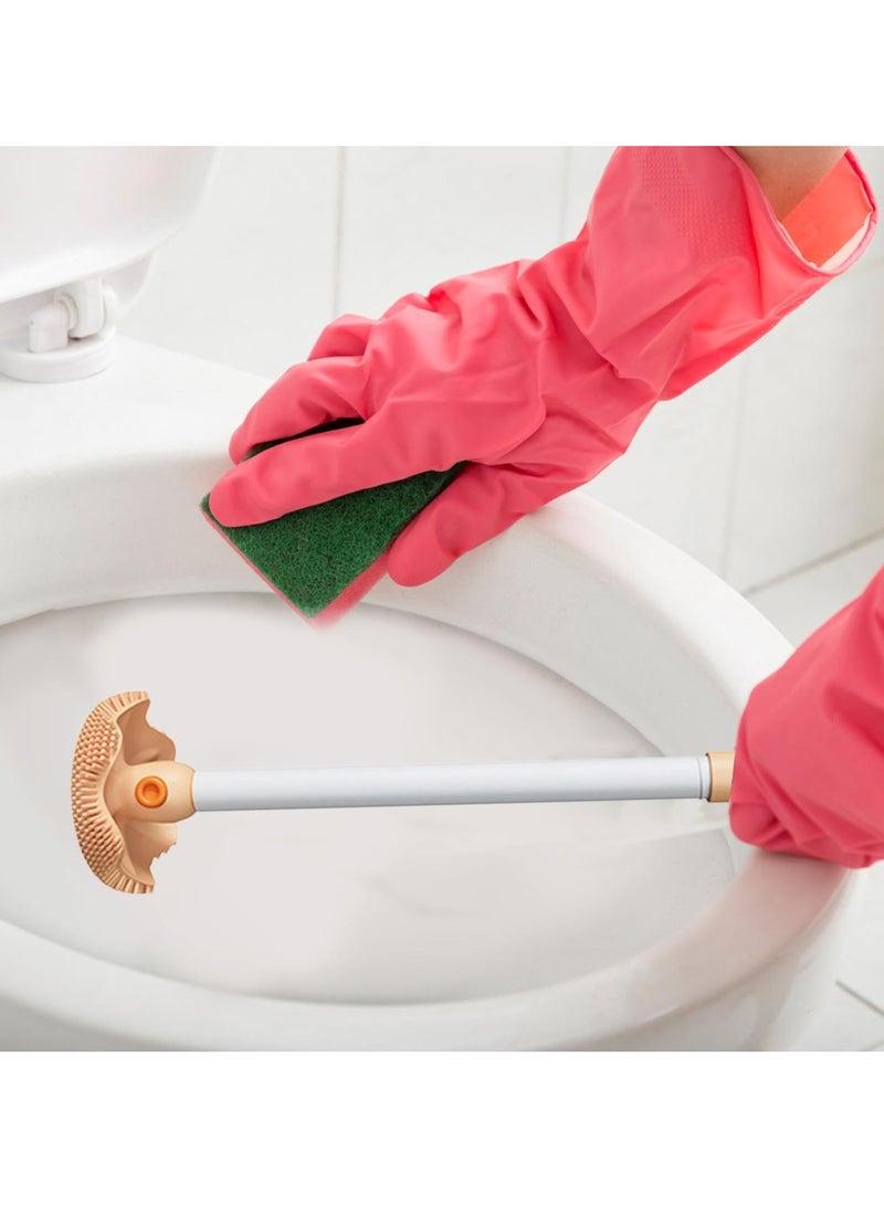 SYOSI Toilet Brush Deep Cleaning Long Handle Bathroom Toilet Bowl Brushes Multifunctional Wall Mounted Cleaner Scrubber Creative Octopus Soft Glue Toilet Brush Effective Wall Toilet Brushes No Dead End - Image 4