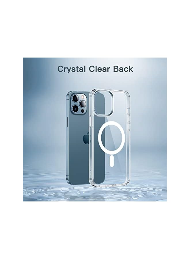 Jetech Magnetic Case For Iphone 12 Pro Max 6.7-Inch Compatible With Magsafe Wireless Charging, Shockproof Phone Bumper Cover, Anti-Scratch Clear Back (Clear) - Image 3